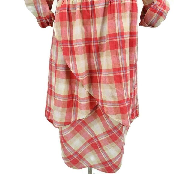 New Isabella Sinclair Plaid Shirt Dress Small - Picture 5 of 6